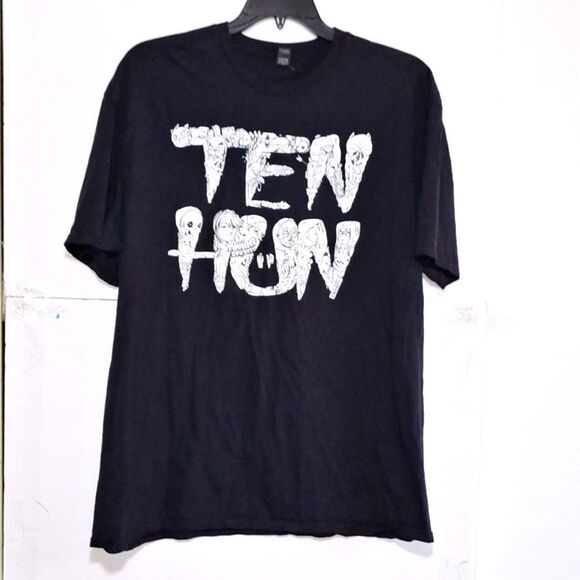 Artsy Anvil Lightweight Men's T-Shirt Black Ten Hun Graphic People Letters 2XL - Picture 1 of 9